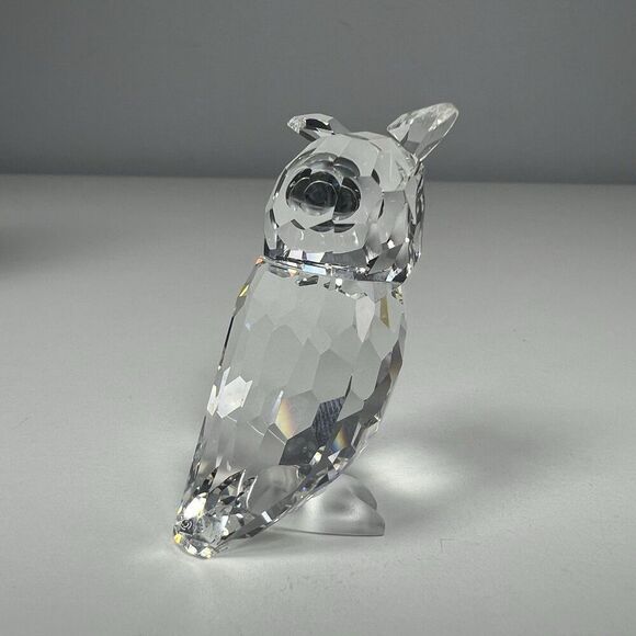 Swarovski Crystal Night Owl 7636 Green & Yellow Eyes With Box & Certificate - Picture 4 of 7